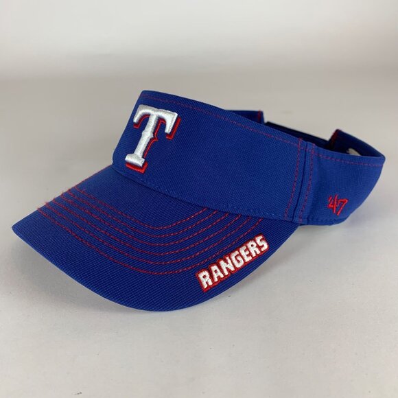 Texas Rangers MLB Blue 47 Brand Strapback Adjustable Visor - Picture 1 of 6